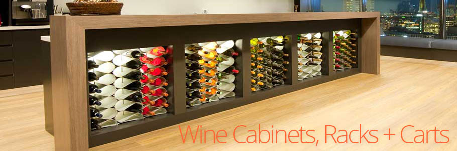 Wine Cabinets, Racks + Carts