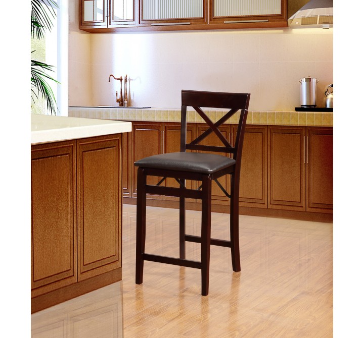 Linon Home Decor Triena X Back Folding Bar Stool