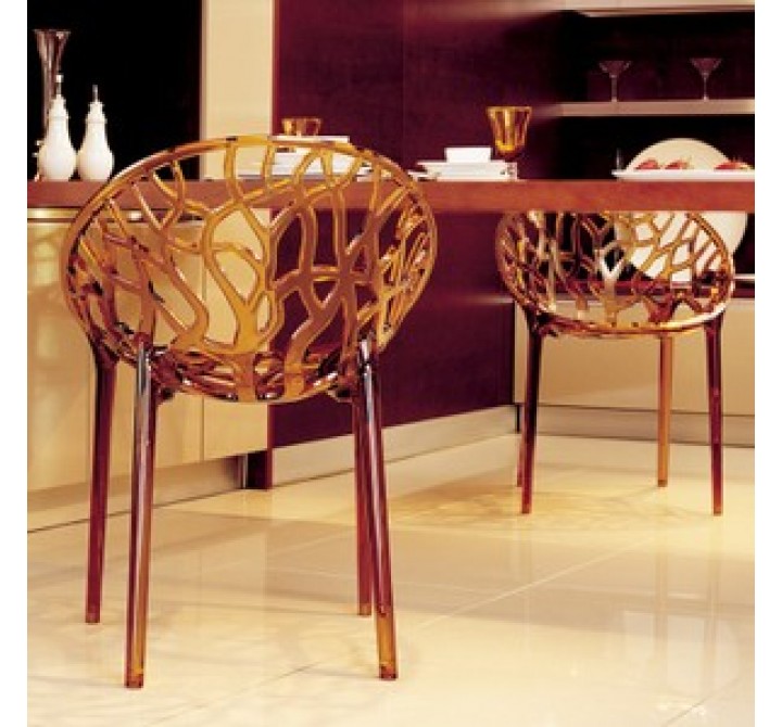 Crystal Polycarbonate Modern Dining Chair