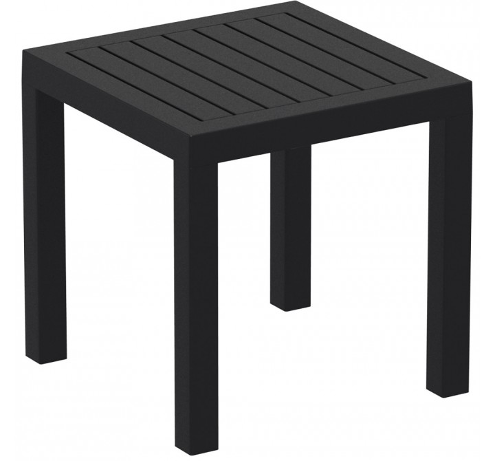 Ocean Square Resin Side Table - Black