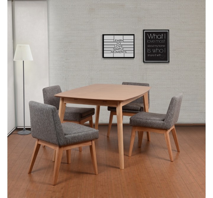 Midtown Concept Ruby 5 Piece Cream Rectangular Dining Set