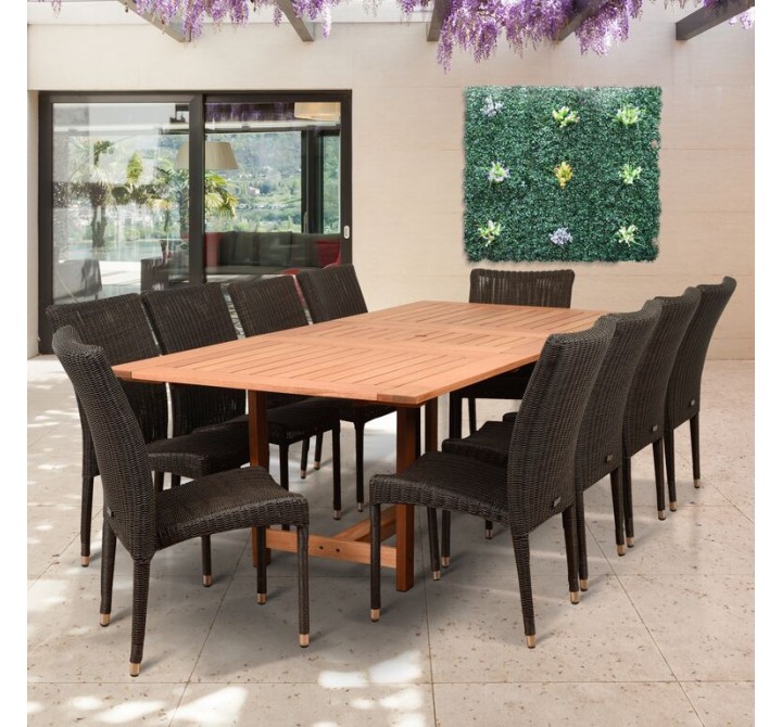 Amazonia Catania 11 Piece Rectangular Patio Dining Set - Lifestyle