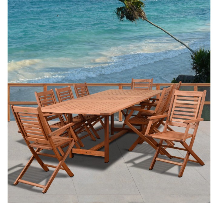 Amazonia Brandon 9 Piece Rectangular Patio Dining Set