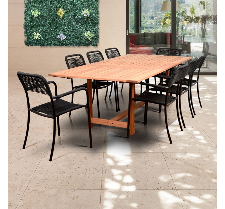 Amazonia Oosterdam 9 Piece Rectangular Patio Dining Set