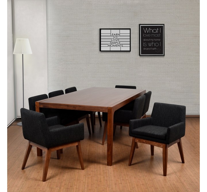 Midtown Midtown Concept Ruby 9 Piece Liqurice Rectangular Dining Set