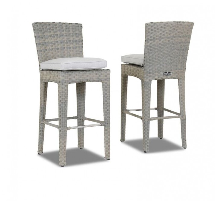 Majorca Counter Stool with cushion in Cast Silver 
