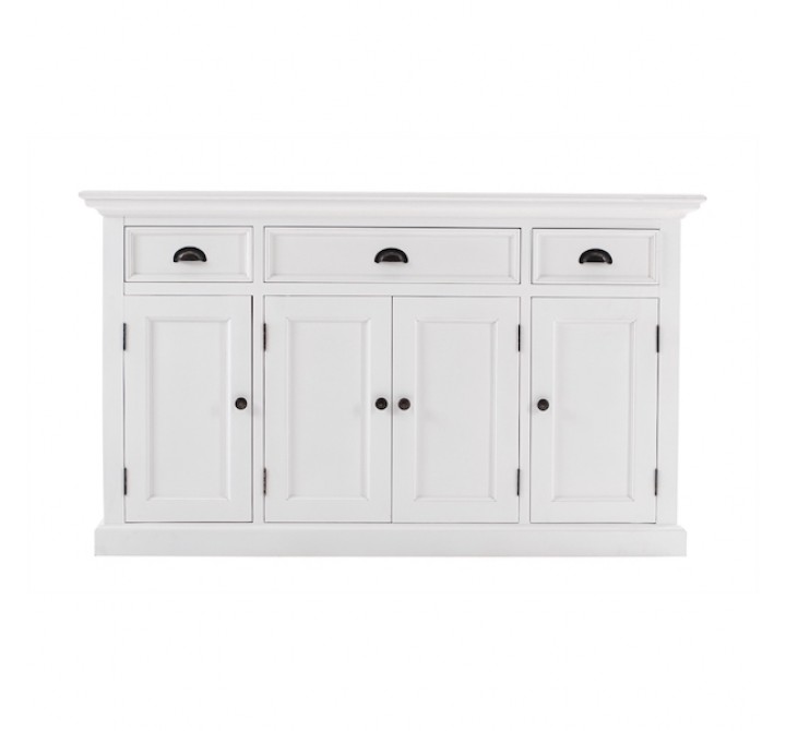 NovaSolo Halifax Mahogany Wood Buffet with 4 Doors 3 Drawers