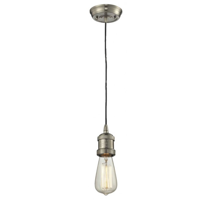 Bare Bulb Pendant - Satin Nickel