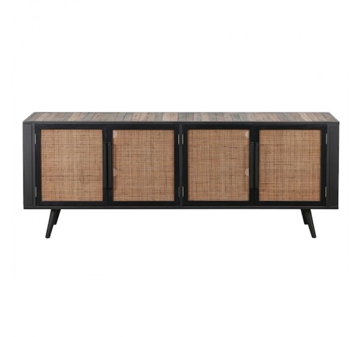 Nova Solo Nordic Rattan TV Dresser - 4 Doors