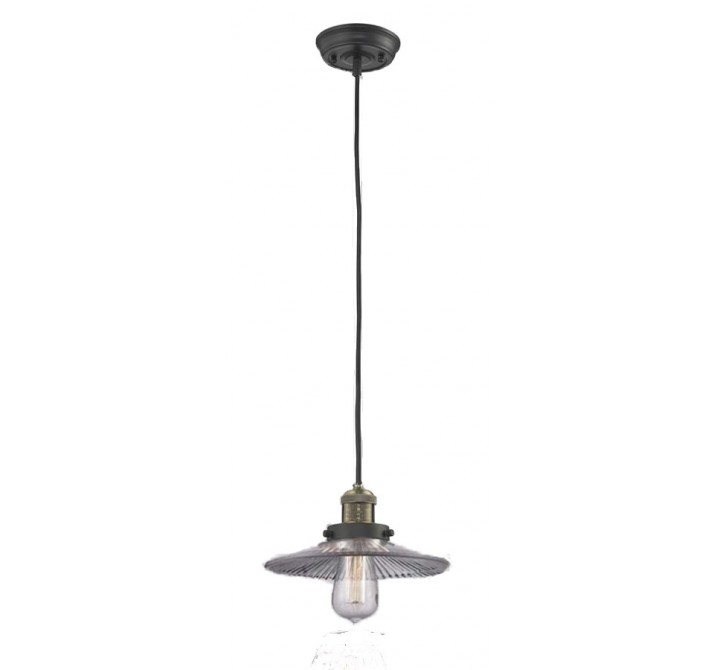HALOPHANE GLASS - BLACK/BRUSHED BRASS