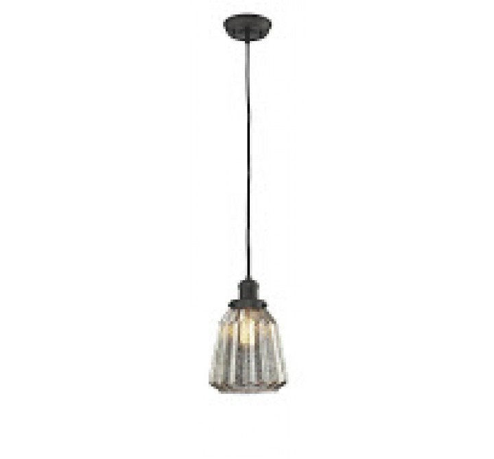 Glass Pendant With 10 Feet Cord - Oiled Rubbed Bronze - MERCURY GLASS