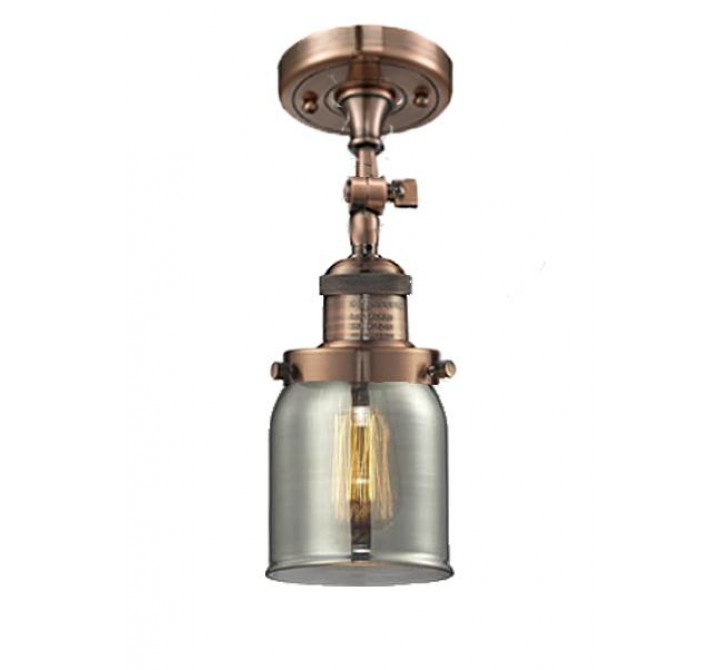 Glass Semi-Flush - Antique Copper