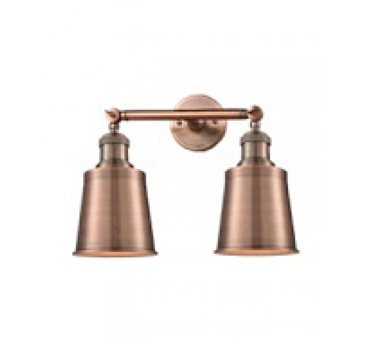 METAL SHADE 2 LIGHT ADJUSTABLE WALL SCONCE UP OR DOWN