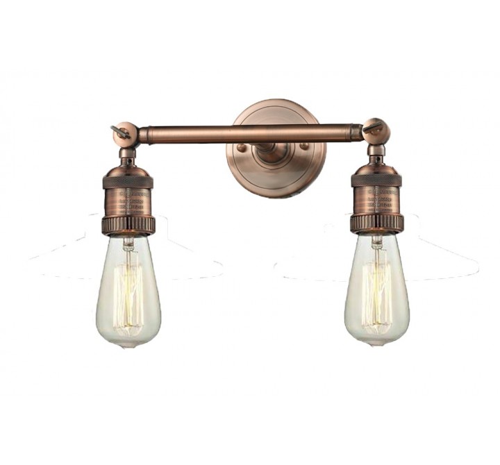 BARE BULB 2 LIGHT ADJUSTABLE WALL SCONCE UP OR DOWN LT WALL SCONCE