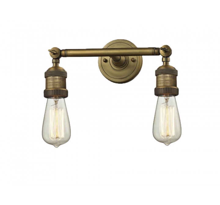 BARE BULB 2 LIGHT ADJUSTABLE WALL SCONCE UP OR DOWN LT WALL SCONCE
