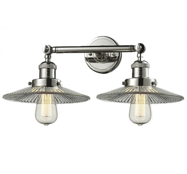 Innovations Lighting  Glass 2 Light Adjustable Wall Sconce Up Or Down - Polished Nickel (G2)