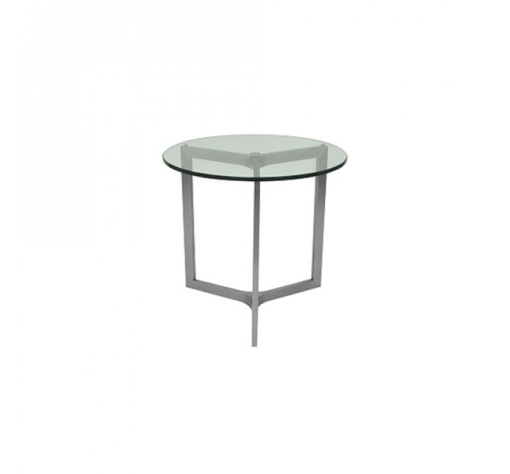 Allan Copley Designs Adrienne Round End Table W/ Lay-on Glass