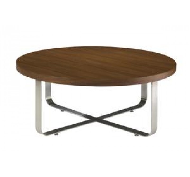 Allan Copley Designs Artesia Round Cocktail Table with Walnut Stain Top