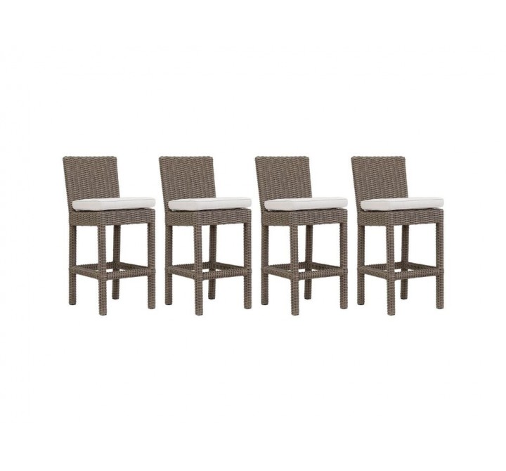 Coronado Wicker Barstool With Cushions - Set of 4