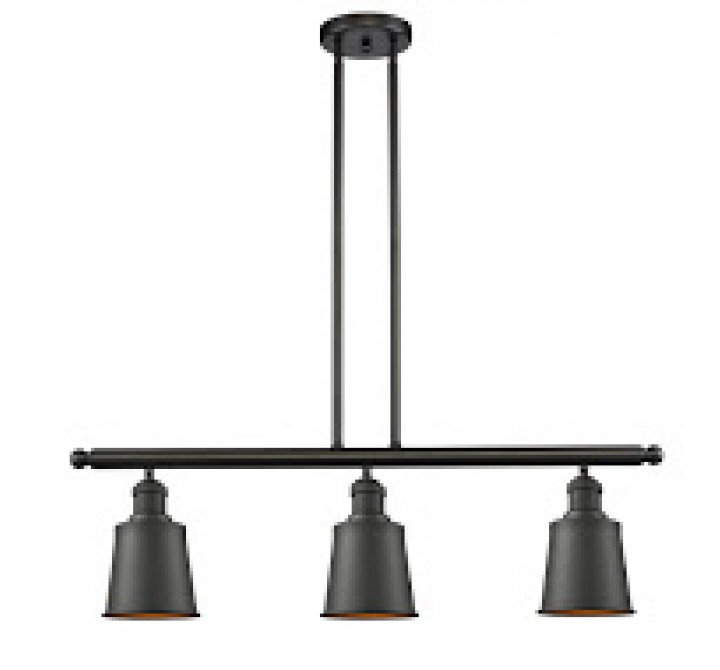 Metal Shade 3 Light Island Adjustable Stem Chandelier
