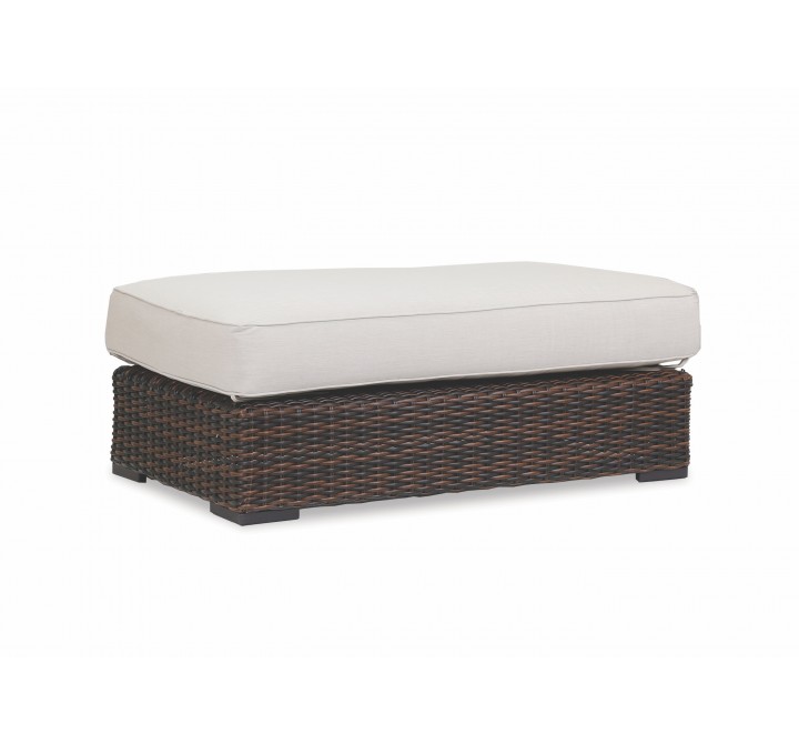 Montecito Wicker Double Ottoman With Cushions
