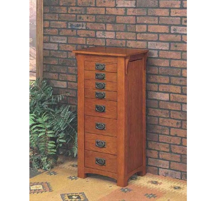 Powell Mission Oak Jewelry Armoire