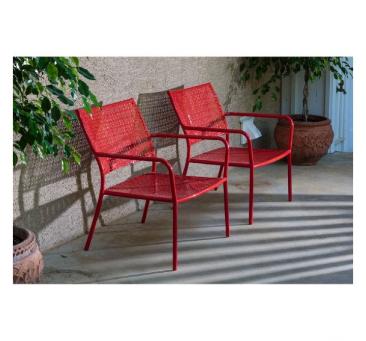 Alfresco Home Martini Low Profile Lounge Chairs - Set of 2