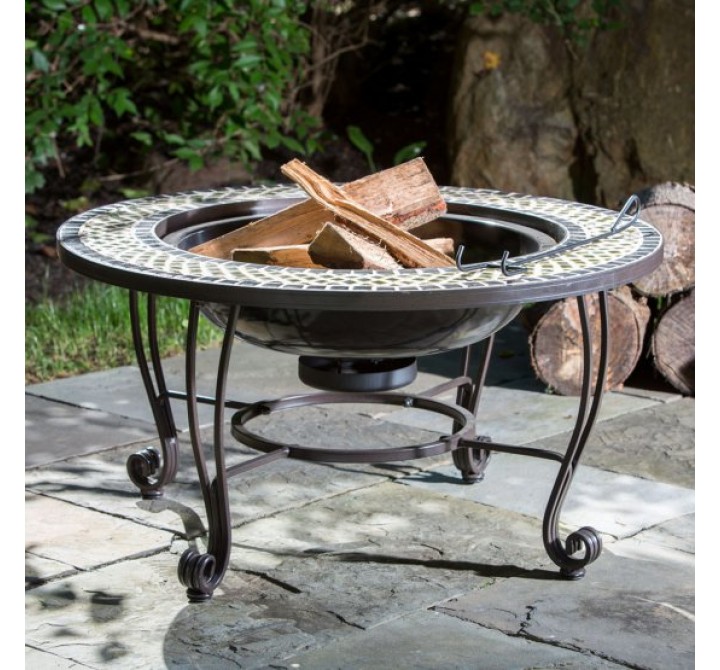 Alfresco Home Shannon 33.5 in. Round Fire Pit