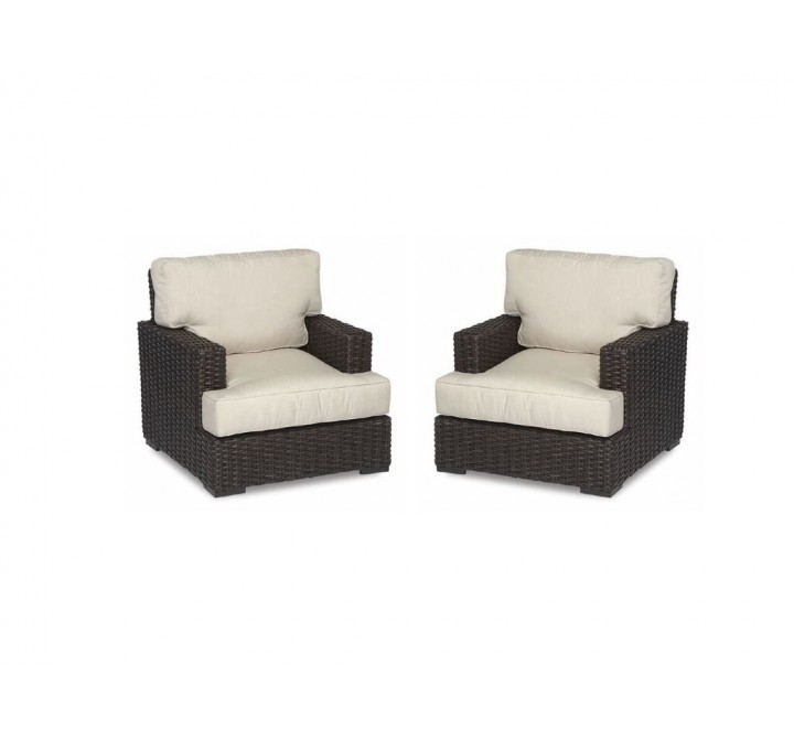 Cardiff Wicker Club Chair With Cushions - Set of 2