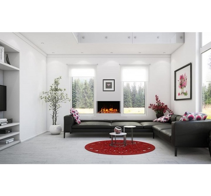 Amantii 30" Unit - 10 5/8" In Depth 3 Sided Glass Fireplace - Lifestyle