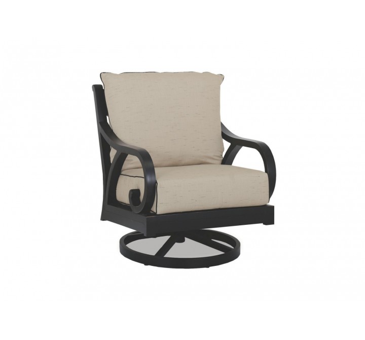 Monterey Wicker Swivel Rocker With Cushions