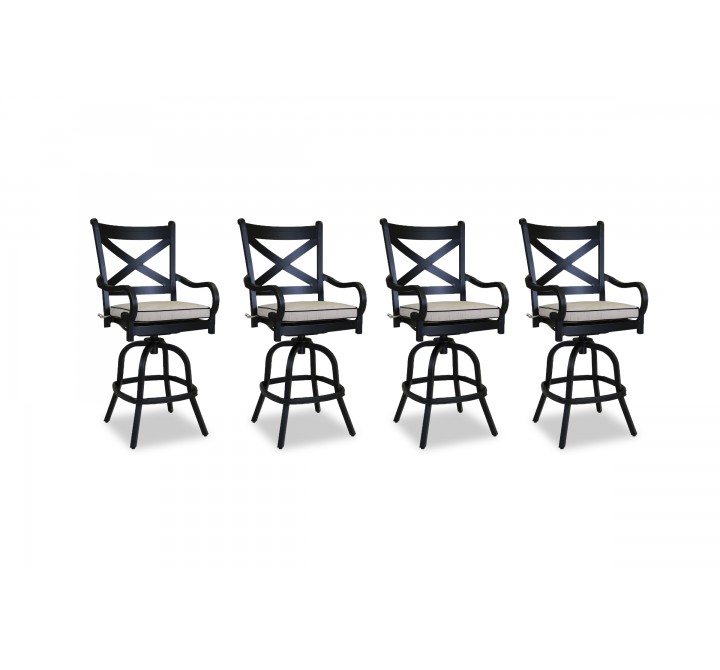 Monterey Barstool With Cushions - Front (set of 4)