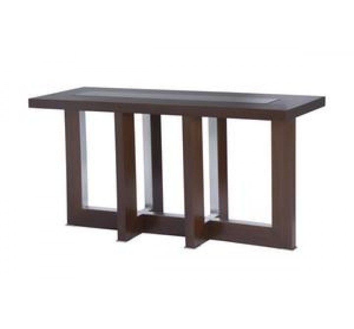 Bridget Rectangular Console Table with Glass Inset