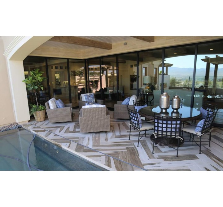 Provence Dining Chair With Cushions In Canvas Flax With Self Welt 