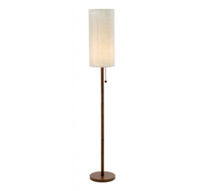 Adesso Hamptons 65 Inch Walnut Finish Contemporary Style Floor Lamp