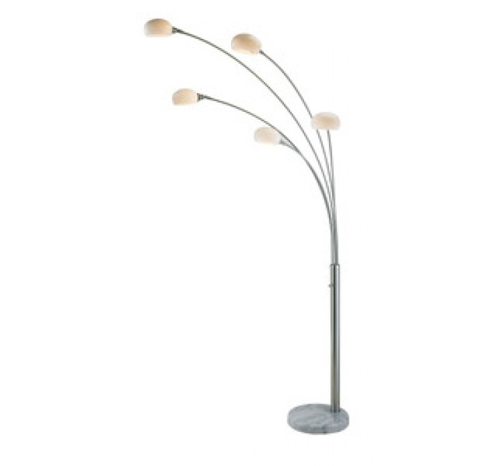 Adesso Luna Contemporary Five Different Size Arc Floor Light