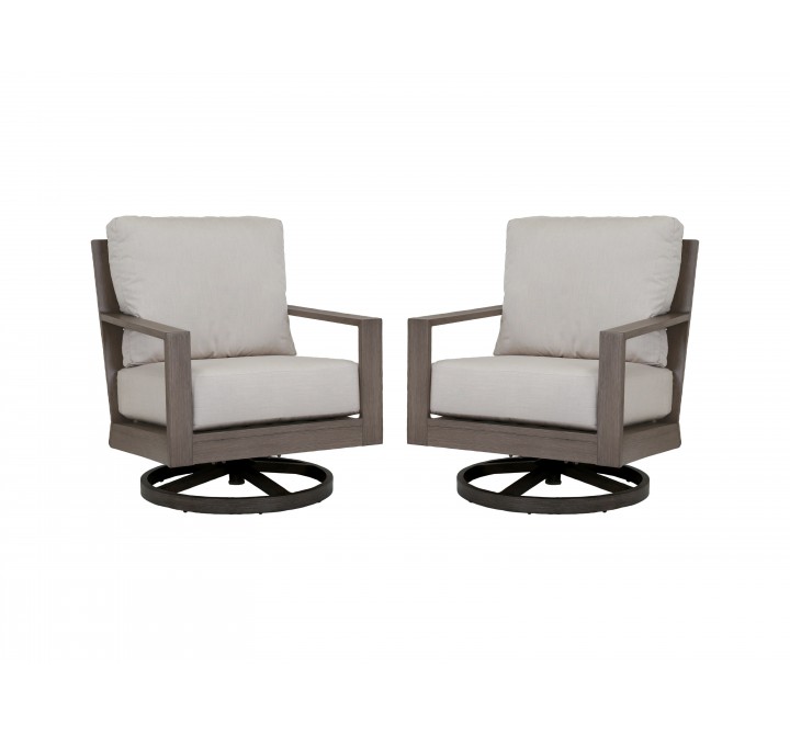 Laguna Aluminum Swivel Club Rocker With Cushions