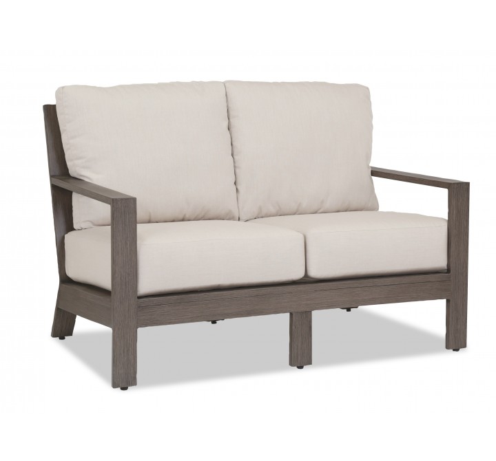 Laguna Loveseat With Cushions In Canvas Flax