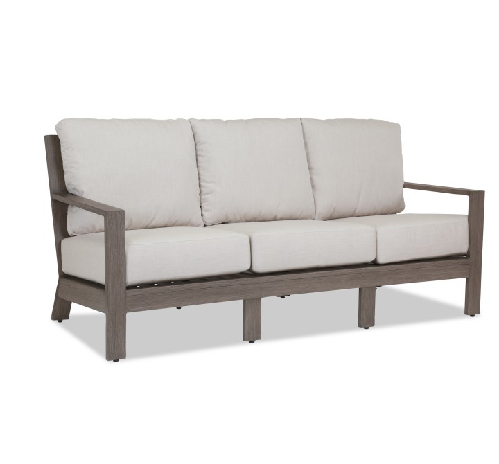 Laguna Aluminum Sofa With Cushions In Canvas Flax