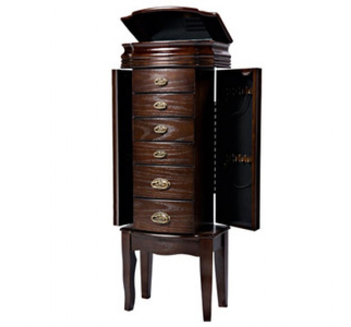 Powell Italian Influenced Transitional "Espresso" Jewelry Armoire
