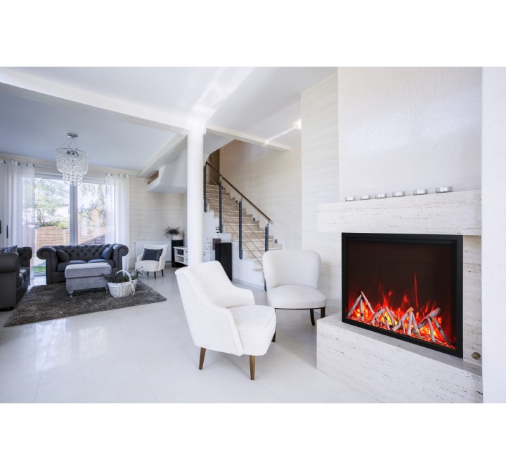 Amantii 40" Unit - 14 1/4" In Depth 3 Sided Glass Fireplace