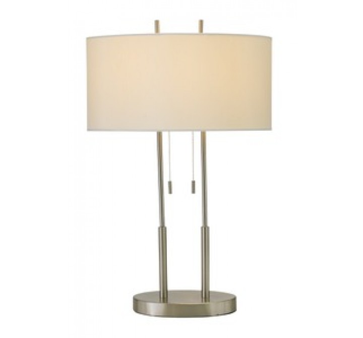Adesso Duet Two Poles Extended Modern Table Lamp with Oval Base