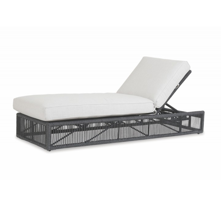 Milano Adjustable Chaise With Cushions In Echo Ash