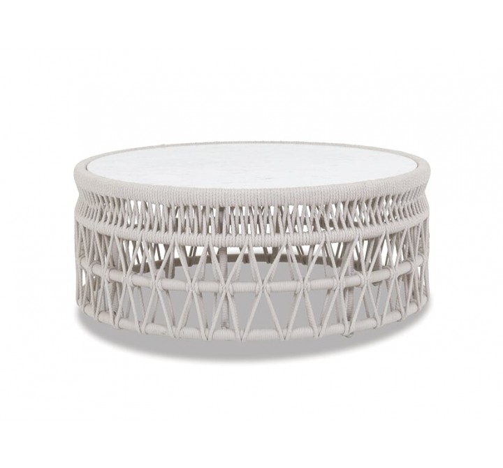 Dana Coffee Table with Honed Carrara Marble Top