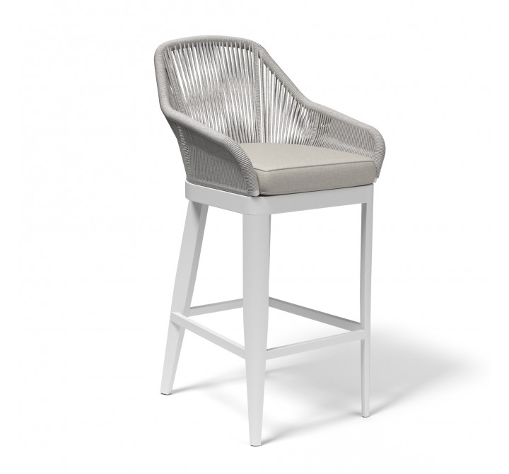 Sunset West Miami Barstool with cushions in Echo Ash
