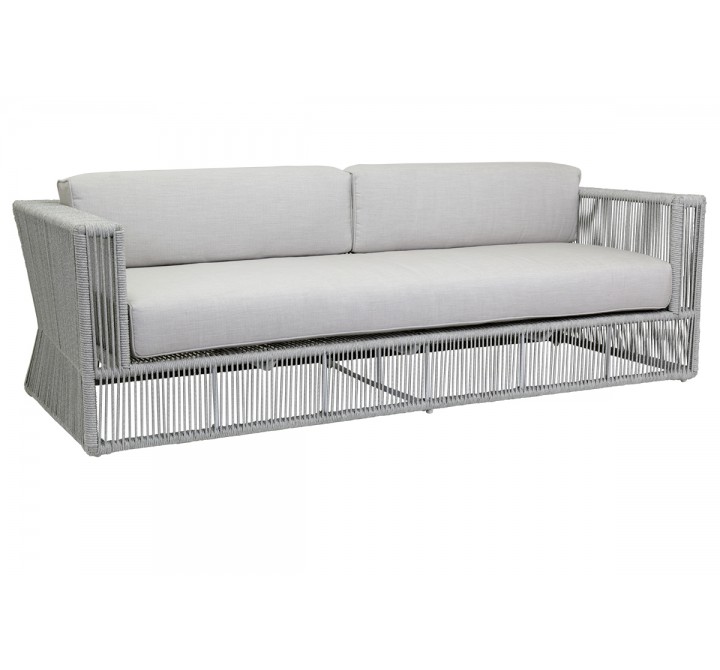 Sunset West Miami Sofa With Cushions in Echo Ash - Angled