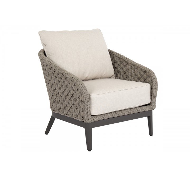 Sunset West Marbella Club Chair W/cushions In Echo Ash - Angled