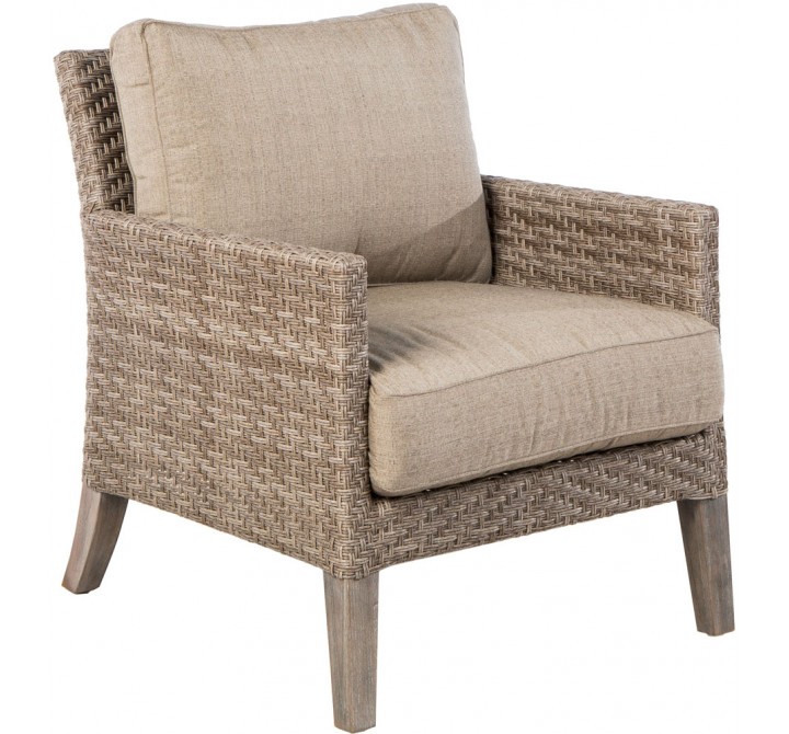 Cornwall Woven Wood Deep Seating Lounge Chair