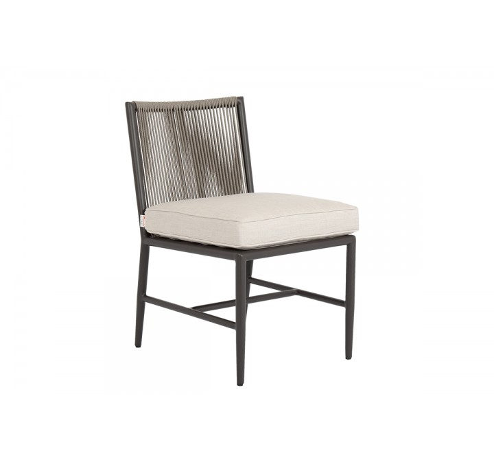 Sunset West Pietra Armless Dining Chair - Angled