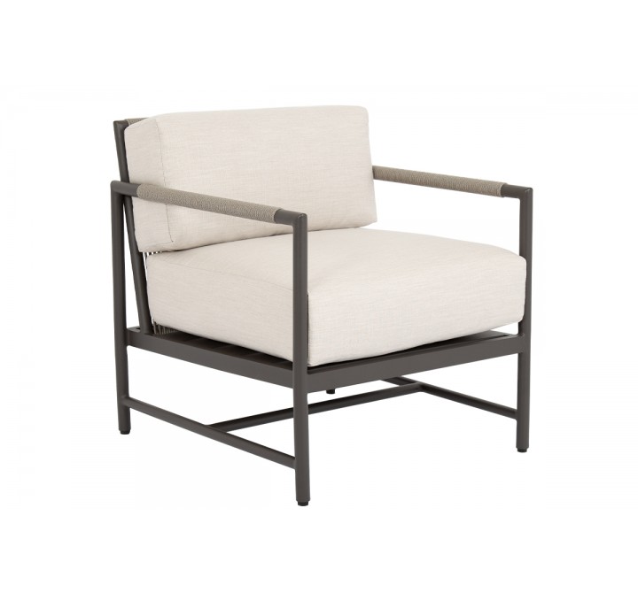 Sunset West Pietra Club Chair With Echo Ash Cushion - Angled